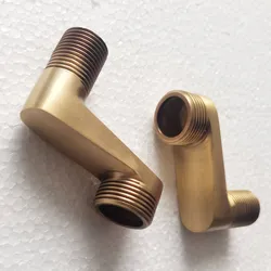 Grifo de ducha de lluvia para bañera, accesorio de baño de latón antiguo montado en la pared, adaptador ajustable, brazos oscilantes/accesorio de baño zba181