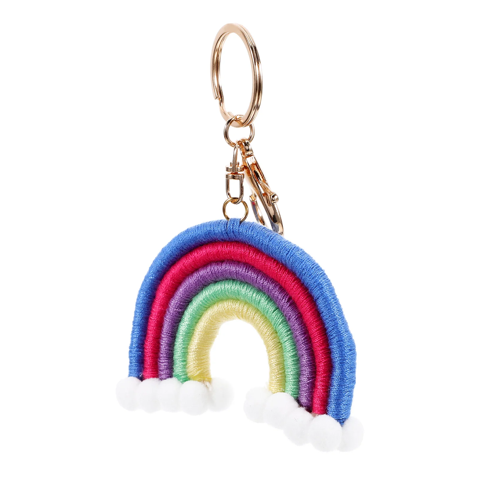 

Braided Keychain Decorative Pendant Creative Bag Ring Colorful Hand-knitting Hanging Car Phone Chain Key Ring Accessories