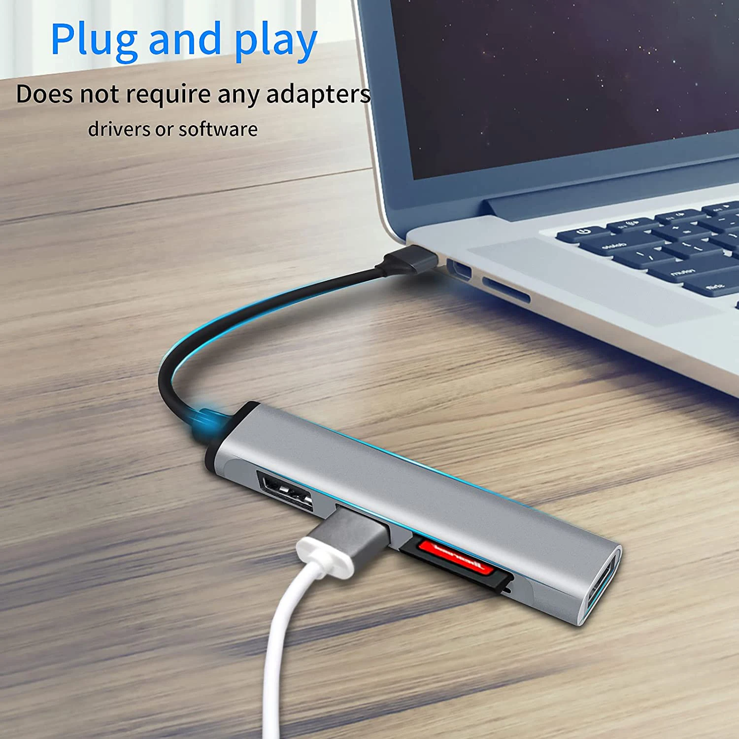 USB 3.0 rozgałęźnik HUB typu c z czytnikiem kart SD TF Adapter USB typu C Extender do komputera Laptop Macbook Pro Air Mini