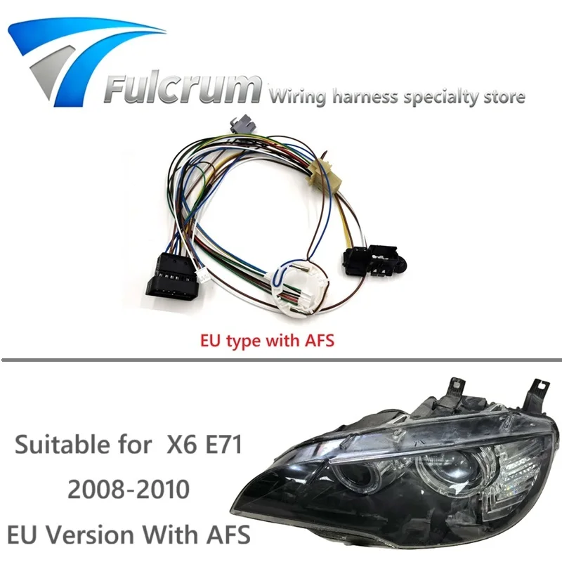 

Подходит для BMW X6 E71 2008-2010, версия ЕС, ксеноновый жгут проводов фар в сборе, внутренняя вилка жгута проводов с AFS
