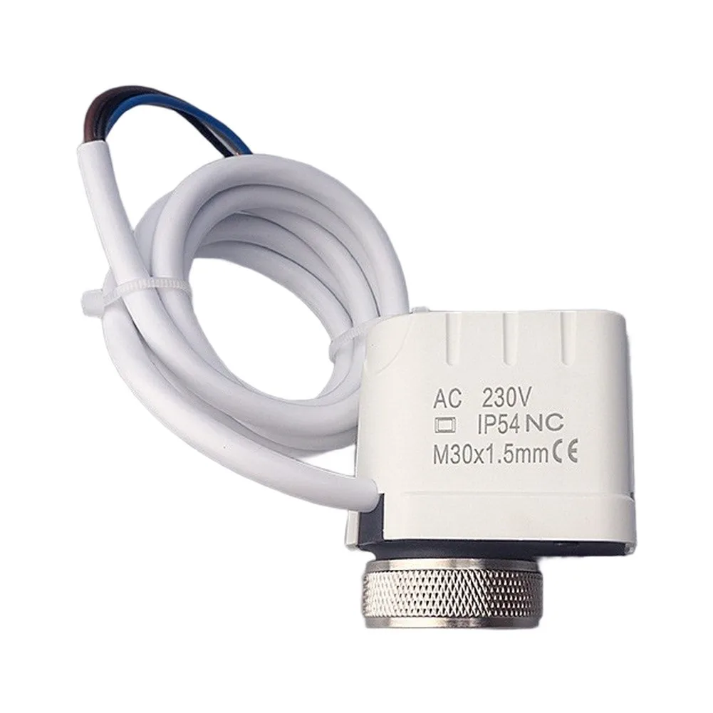 Electric Heating Actuator 4 Wire 230V AC for Underfloor Heating Manifold Valve Control Flame Retardant 54x53mm