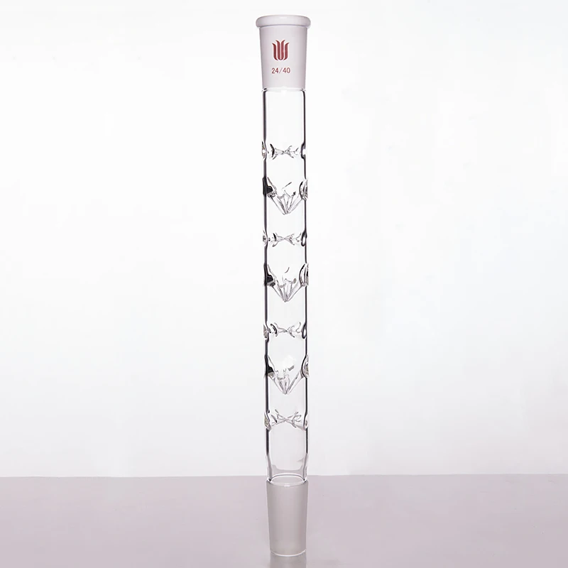 SYNTHWARE Distillation column with vertical thorn, 14/20 19/22 24/40 29/42, Effective length 75mm-400mm, Borosilicate glass, C10