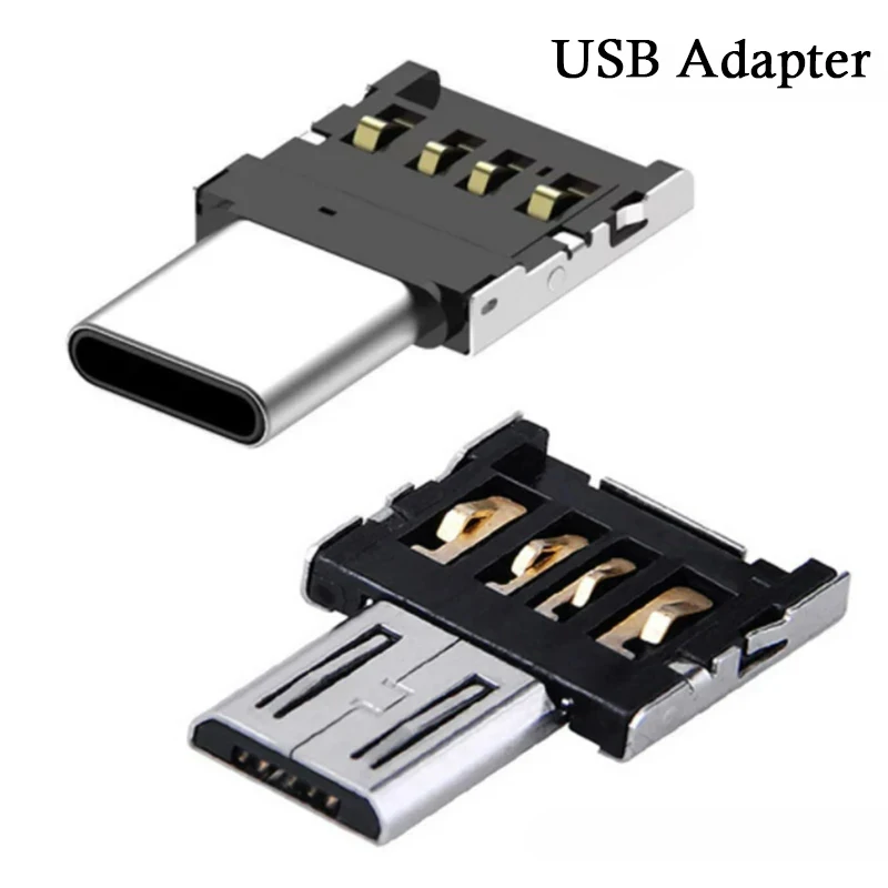 1/5PCS Universal Type-C Micro USB to USB 2.0 OTG Adapter Connector USB 2.0 Type C Micro USB OTG Cable Adapter For Xiaomi Huawei view 2