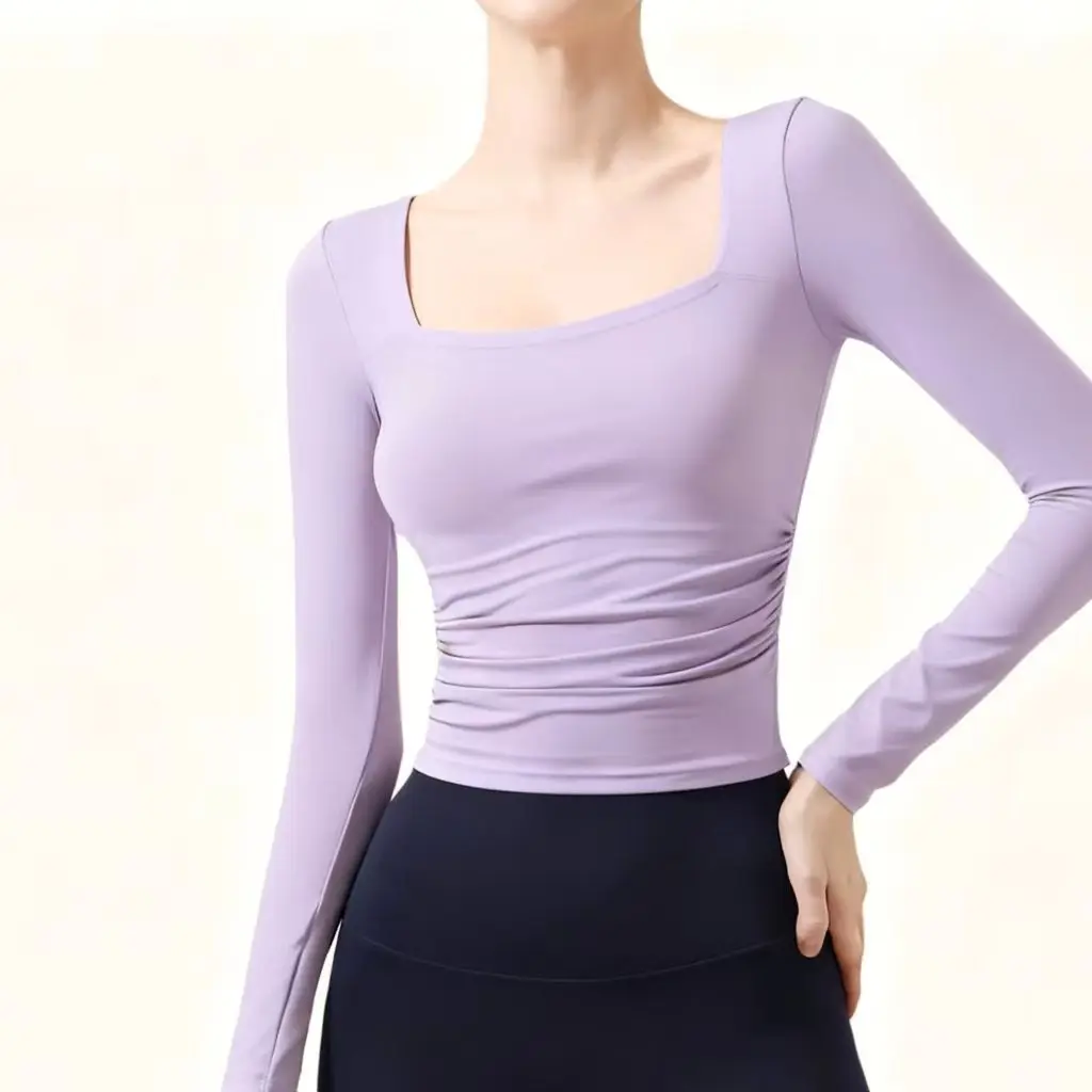 naked-sensation-長袖ヨガスポーツウェア-レディース-フィットネス-ピラティス-トレーニング-トップ-通気性-吸湿発散性-痩身-cx50