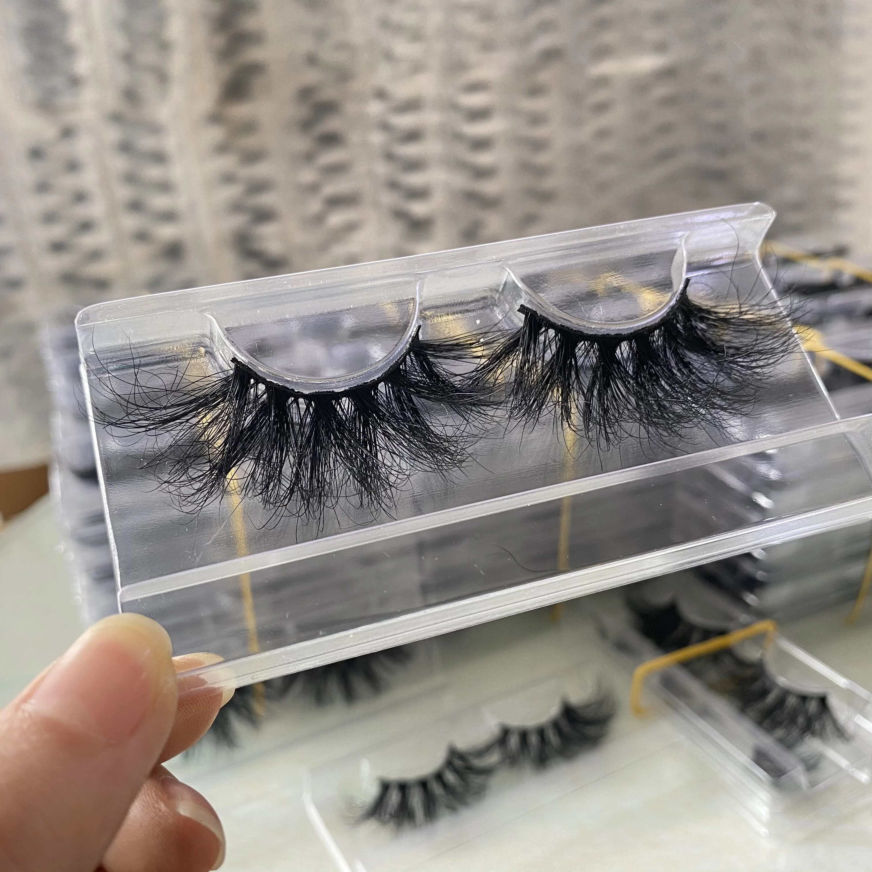 

Wholesale 10/20/30//50/100 Pairs 3D Mink Lashes 25mm False Eyelashes In Bulk Fluffy Dramatic Long Soft Lash Makeup Tools Beauty