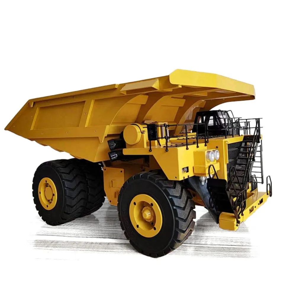 Caminhão de mineração de controle de rádio hidráulico 1/20 793D Flysky I6X RC Dumper Lights Aviso Som Bateria RTR para modelo de escavadeira RC