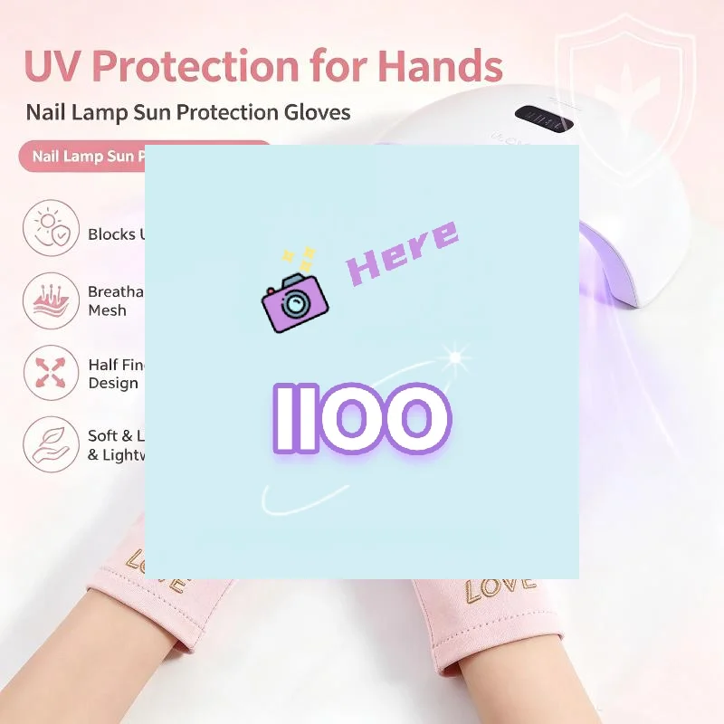 1 Pair Anti-UV Nail Gloves UV Protection Gel Gloves Fingerless Nail Tools Light-protective Gloves LED Nail Lamp Dryer Radiation