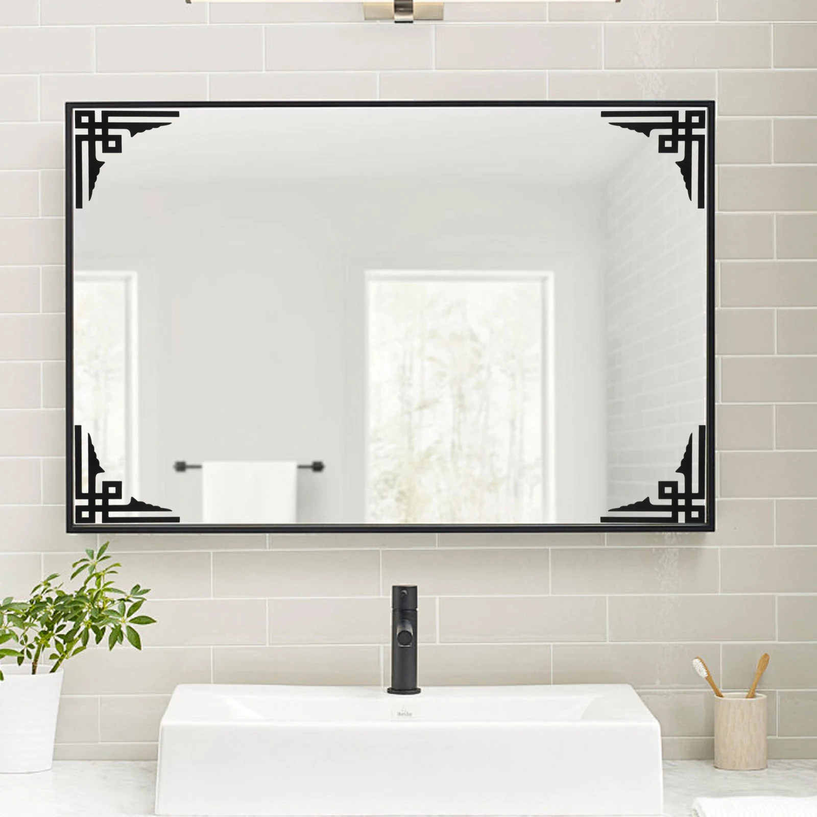 10*10*0.1cm Mirror Wall Stickers Space Expanding Mirror Stickers Wall Art Decorative Mirror Environmentally Friendly Material