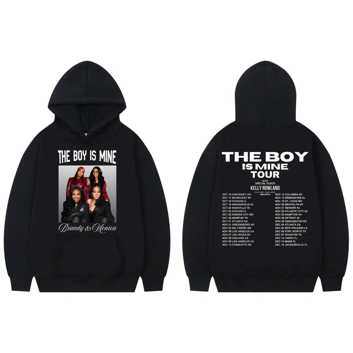 

Brandy & Monica The Boy Is Mine Tour 2025 Graphic Hoodie Harajuku Pop Music Pullovers Men Women Casual Fashion Loose Sweatshirts
