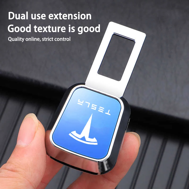 Car Safety Buckle Clip Seat Belt Extender Accessories For Tesla Model 3 Y S X Cybertruck Car Interior Accessories. image 4