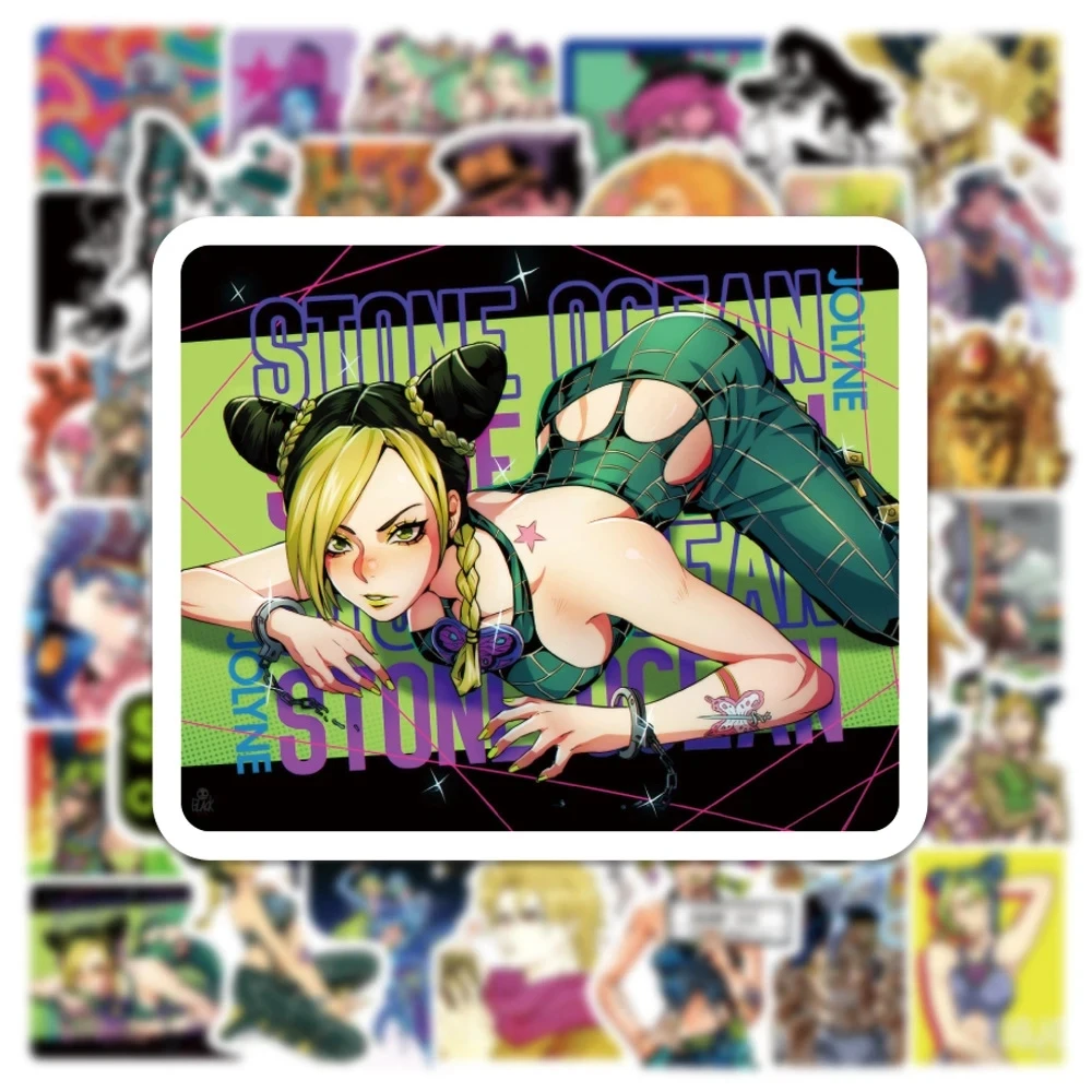 10/30/50pcs Jojo\'s Bizarre Adventure Anime Stickers Cool Girls Jolyne Cujoh Sticker Aesthetics Laptop Bike Joseph Joestar Decals