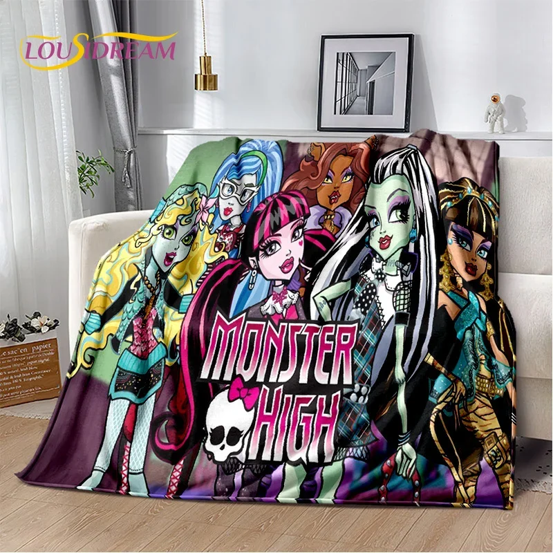 

Cartoon Monster High Draculaura Vampire Soft Flannel Blanket for Beds Bedroom Sofa Picnic,Throw Blanket for Outdoor Leisure Gift