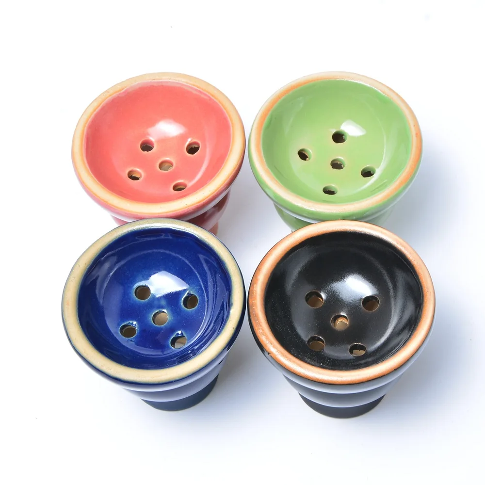 Ceramic Shisha Hookah Bowl Nargile Cachimba Hookah Shisha Pipe Flavor Bowls for Sisha Chicha Narguile Hookah Smoking Accessories