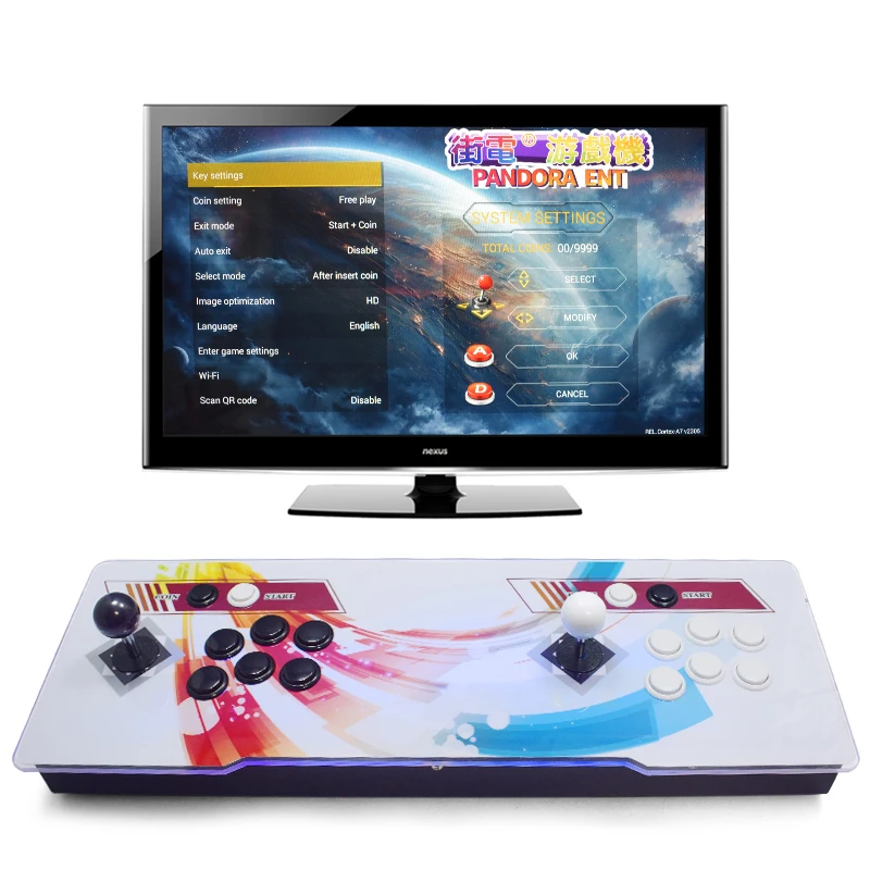 

Double Joystick Arcade Console, Pandora H3, 6000 Games in 1, Retro Video Game Machine, 8 Button Design PCB Board, 2024