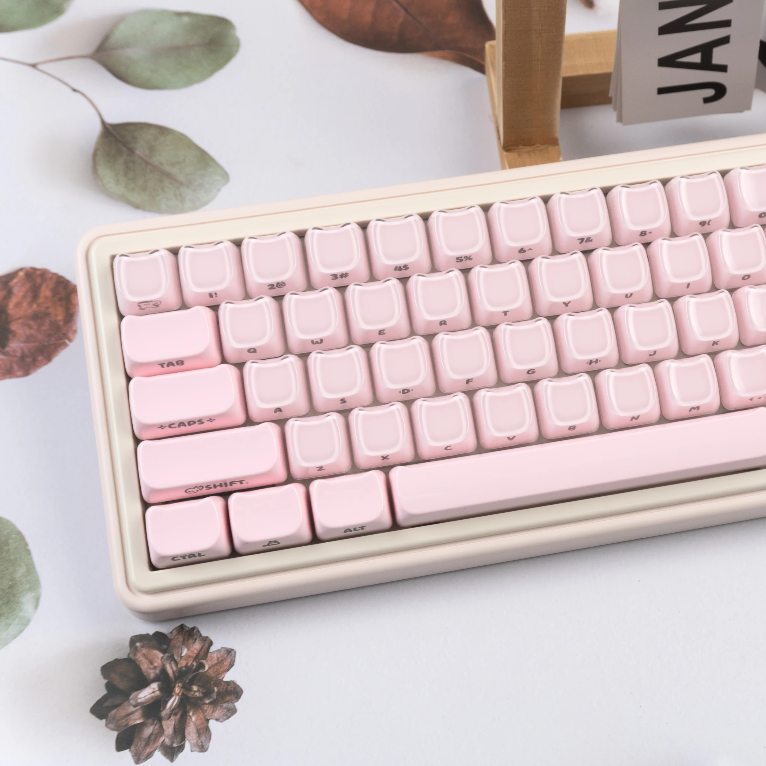 

Комплект больших кейкапов JCM Keycaps Cat Dye Sub из PBT-материала MAO для механических клавиатур Wooting, подарки на фестиваль