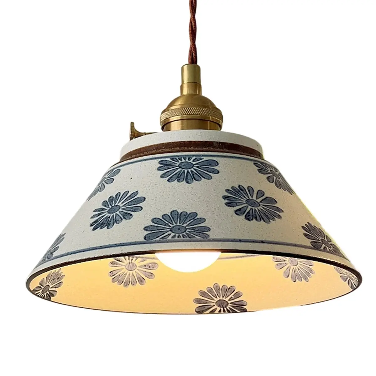 AA19 Ceramic LED Pendant Light - Japan Style Hanglamp for Dining & Living Room