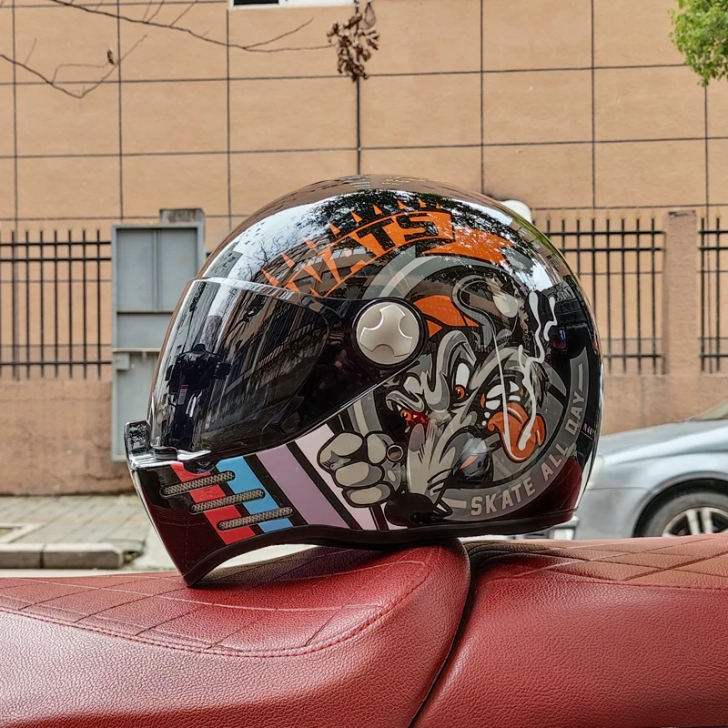 Motorcycle Helmet Full Face casco moto Helmet Vintage Chopper Retro Helmet capacete de motocicleta modular helmet DOT Approval