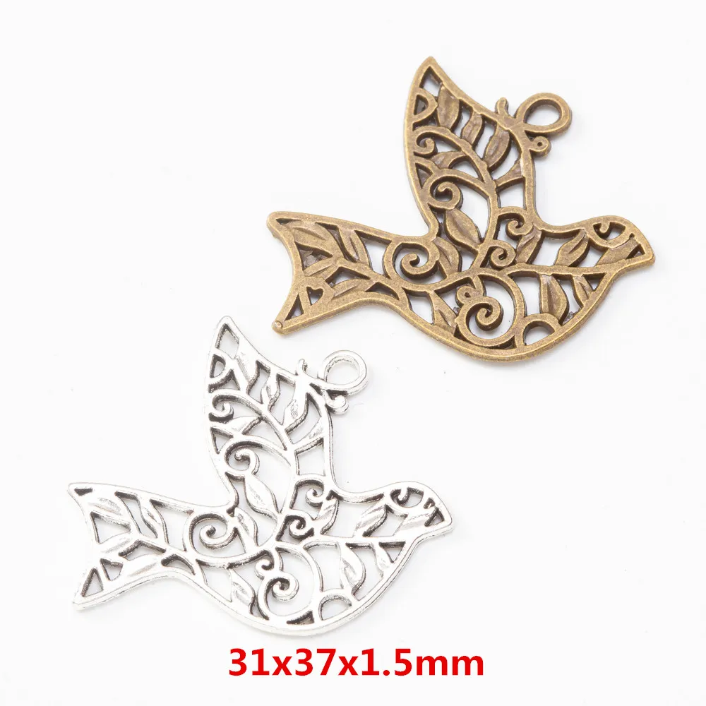 

20pieces (bird) vintage zinc alloy charm metal pendant DIY jewelry discovery making accessories 274