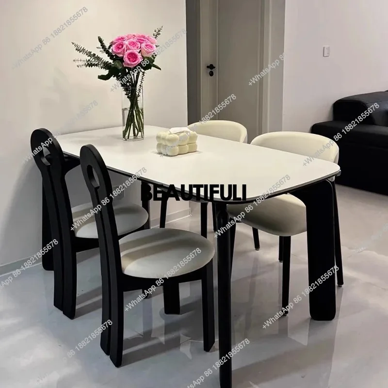 

R Square White Wood Dining Tables Legs High Cheap Space Saving Luxury Dining Tables Wooden Modern Mesas De Jantar Home Furniture