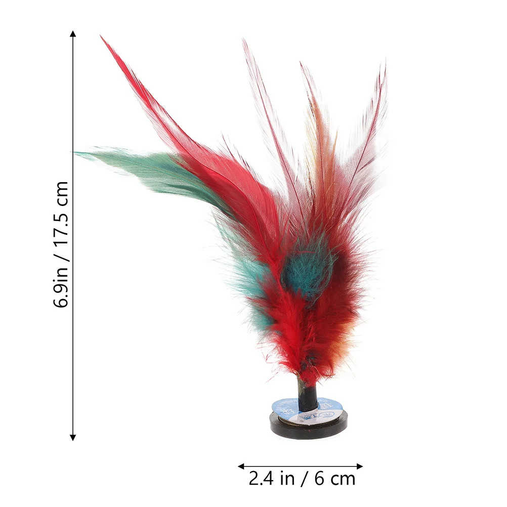 10Pcs Chinese Jianzi Traditional Kick Shuttlecock Colorful Chicken Plume Foot Sports Kick Shuttlecock Chinese Traditional Jianzi