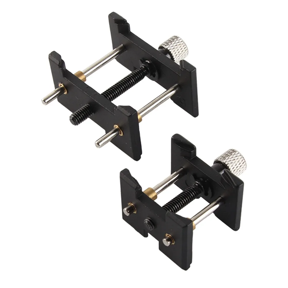 2Pcs Practical Black Watch Movement Holder Metal Different Sizes Watch Repair Tool Watch Repair Accessory for Home Use