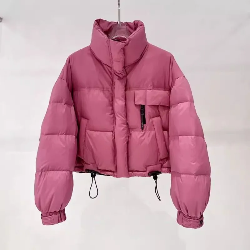 

Cotton-padded Women's Short Coat 2025 Winter New Female Korean The Stand Collar Simple Jacket Thickened Little Bread Overwear