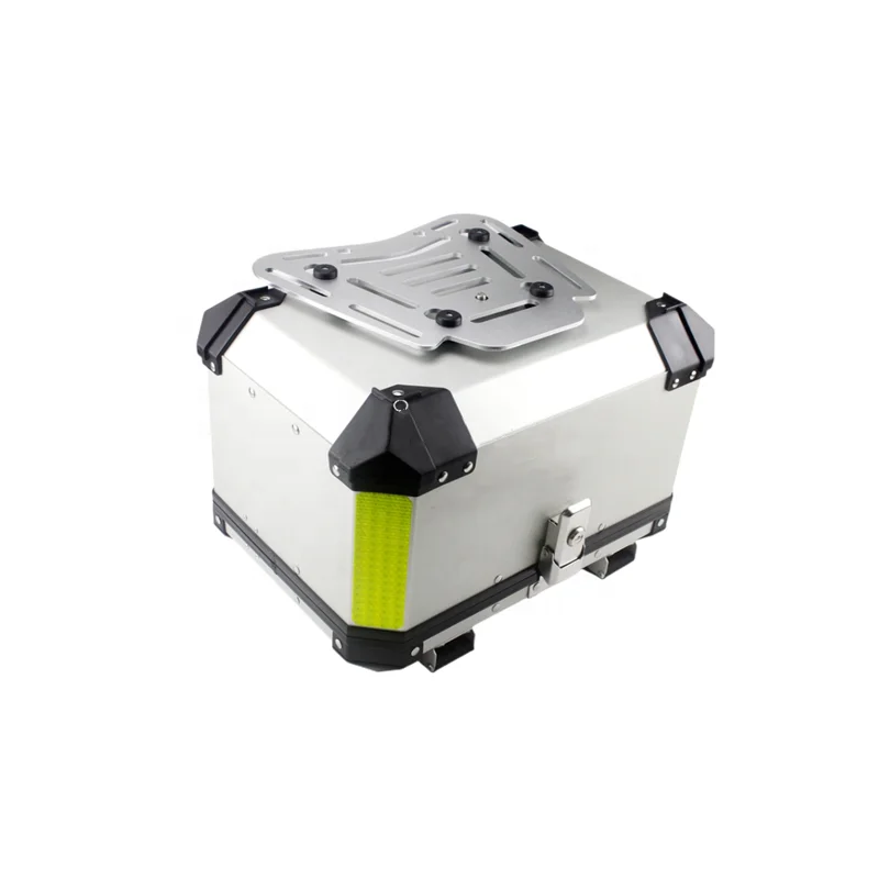 

40L-100L Motorcycle Tail Box Aluminum Alloy Top Case Travel Storage Box Motorcycle Trunk Universal Top Case X Mark Box