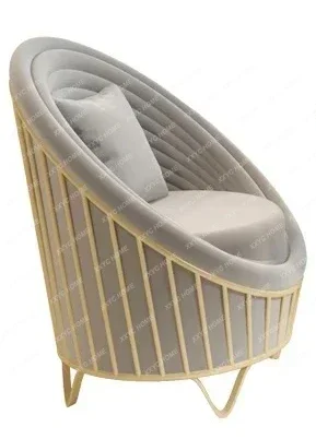HGrande promotion Golden Simple Backrest Leisure One Round Coffee Table Two Chairs Balcony Chair Tea Table