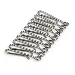 50Pcs/Lot Hanging Snap Stainless Steel Pin Tackle Tools Connector Pin Brooch Fishing Swivels Accessories Tackle Fishhooks