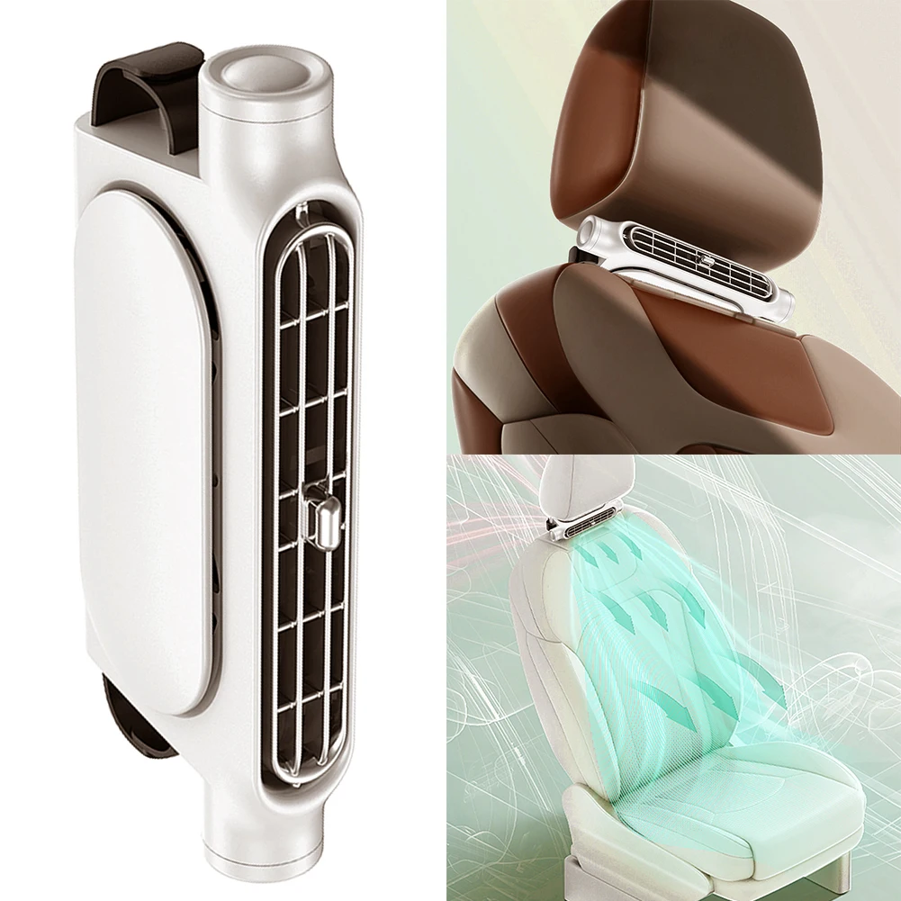 

Вентилятор охлаждения для подголовника автомобиля, 3 скорости, регулируемый, для салона автомобиля, задний вентилятор для подголовника, питание от USB, для переднего и заднего сидений пассажиров