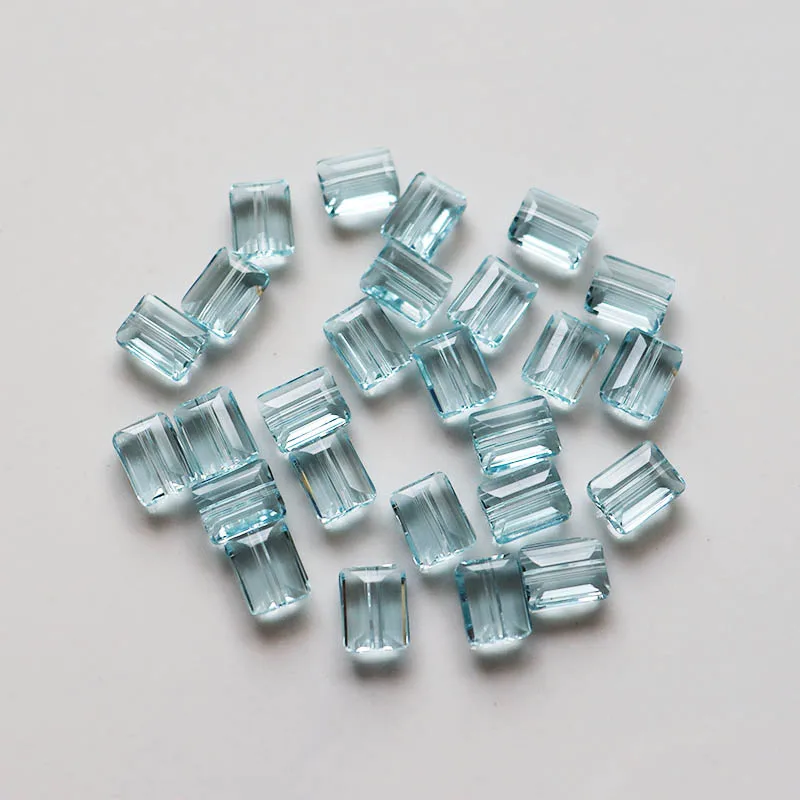 StreBelle AAA Multi Colors Rectangle Beads 10x8mm 8x6mm Square Crystal Glass Spacer Loose Bead DIY Jewelry Earring Findings