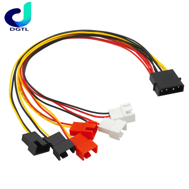 

4Pin Molex to 3Pin Fan Power Cable Adapter Connector 12V 7V 5V Cooling Fan Cable