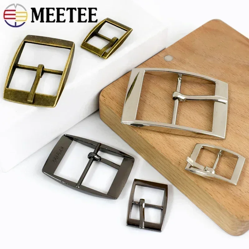 10/20/30Pcs Meetee 15-30mm Metal Pin Buckles Belt Adjust Clasp Buckle Bag Strap Webbing Dog Collar Hook DIY Hardware Accessories
