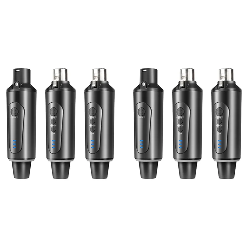 

FULL-6PCS Wireless Microphone System XLR Microphone Converter Adapter 2.4Ghz Transmitter Receiver For Condenser Dynamic Mic