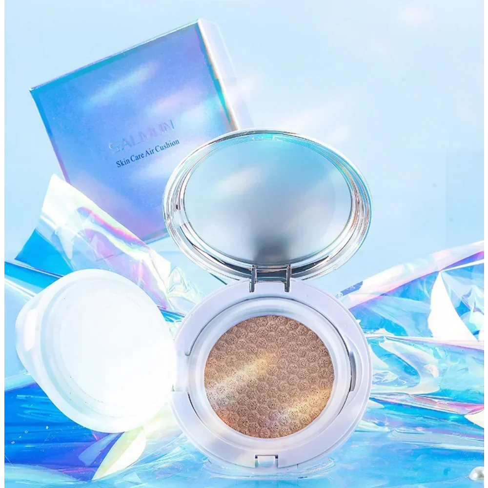 

Salmon Essence Hydrating Air Cushion Foundation CC Cream Concealer Moisturizing Long-lasting Shine Brightening Makeup Cosmetics