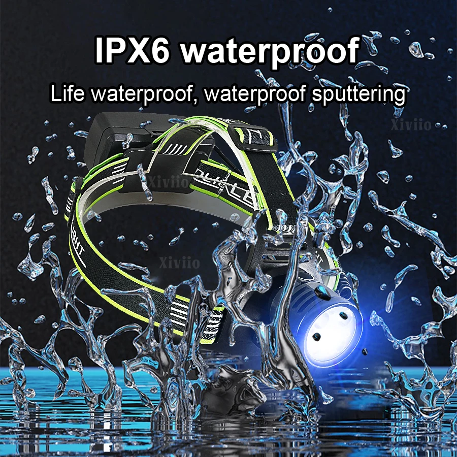 5 LED Most Powerful Headlamp Rechargeable Lamp Fishing Lantern Waterproof Super Bright Headlight Camping Hunting Head Flashlight