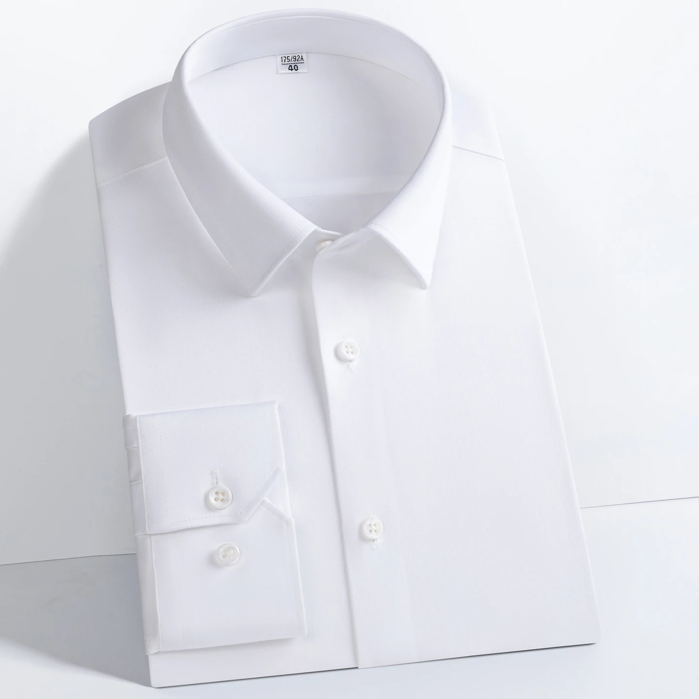 Hight quality 100%cotton DP Anti-wrinkle long sleeve shirts for men slim formal shirt soft buesiness office white clothes