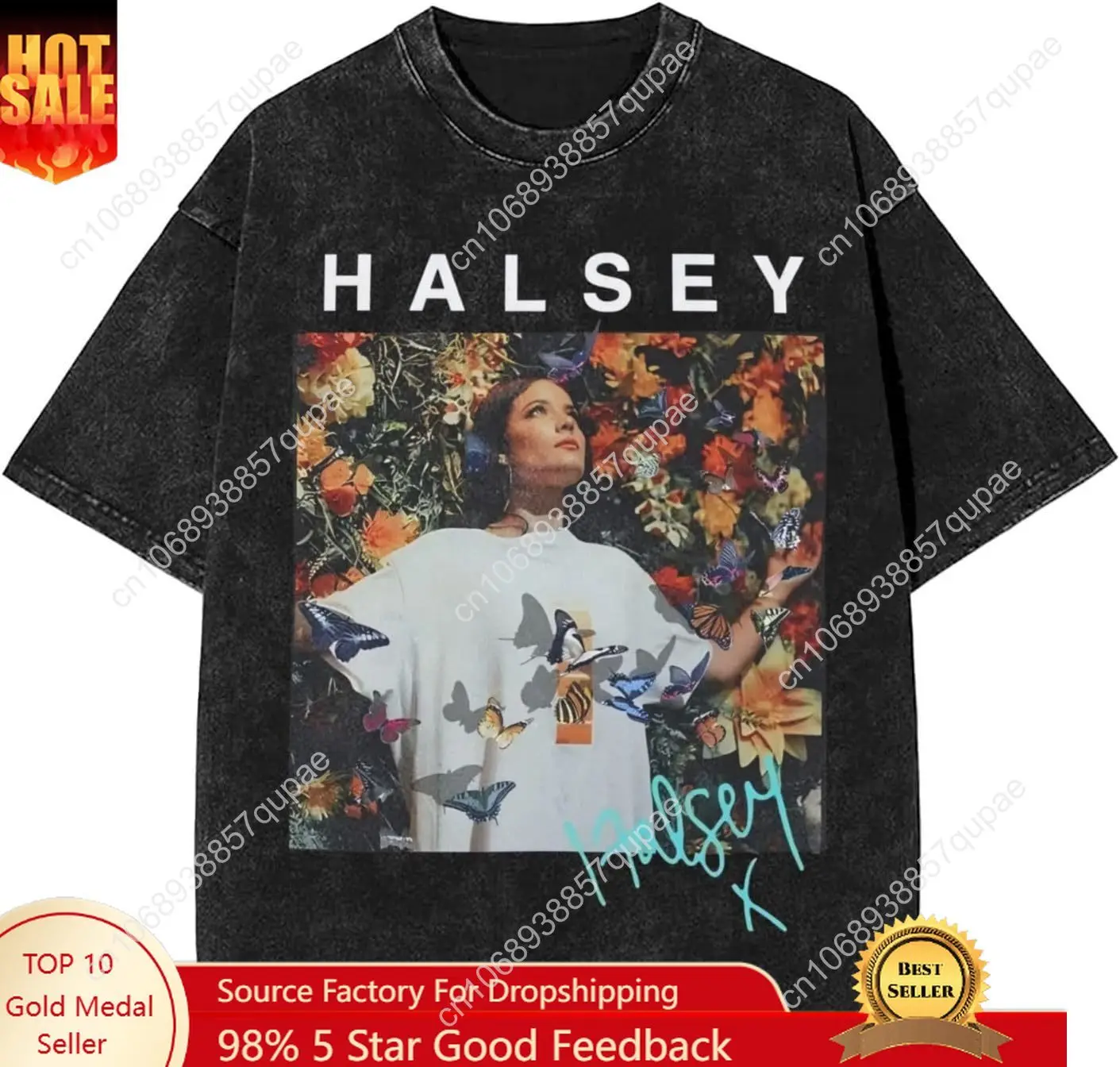 

Halseys Fashion Athletic Tops for Mens Vintage Oversize T-Shirts Funny Men Tees