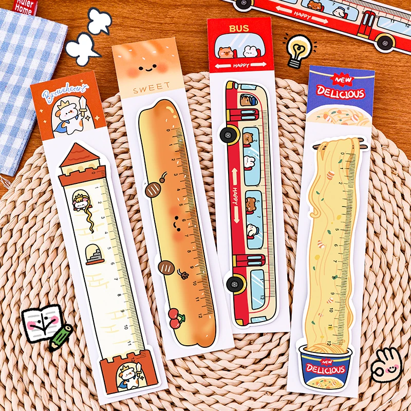 1PCS Creativity 12CM Magnetism Ruler School Study DIY Stationery Drawing Office Supplies