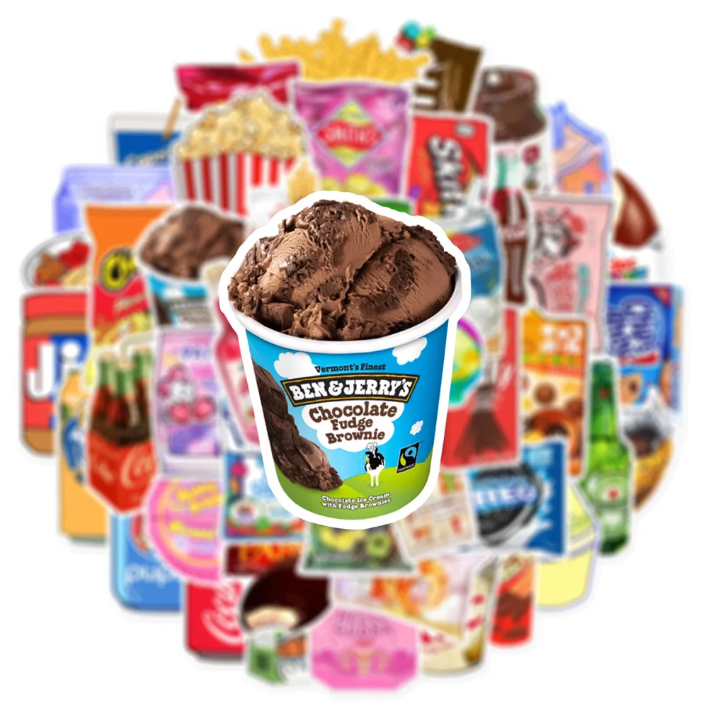 10/30/50/100 قطعة وجبة خفيفة التعبئة والتغليف مضحك الكرتون ملصقات مقاوم للماء الكتابة على الجدران لتقوم بها بنفسك جراب هاتف باد الثلاجة الأمتعة الشارات الديكور #6