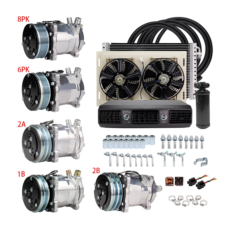 Universal Auto AC Air Condition Unit Air Vent Kit for Truck Van Tractor Jeep Street / Hot Rod Vintage Car Air Conditioning