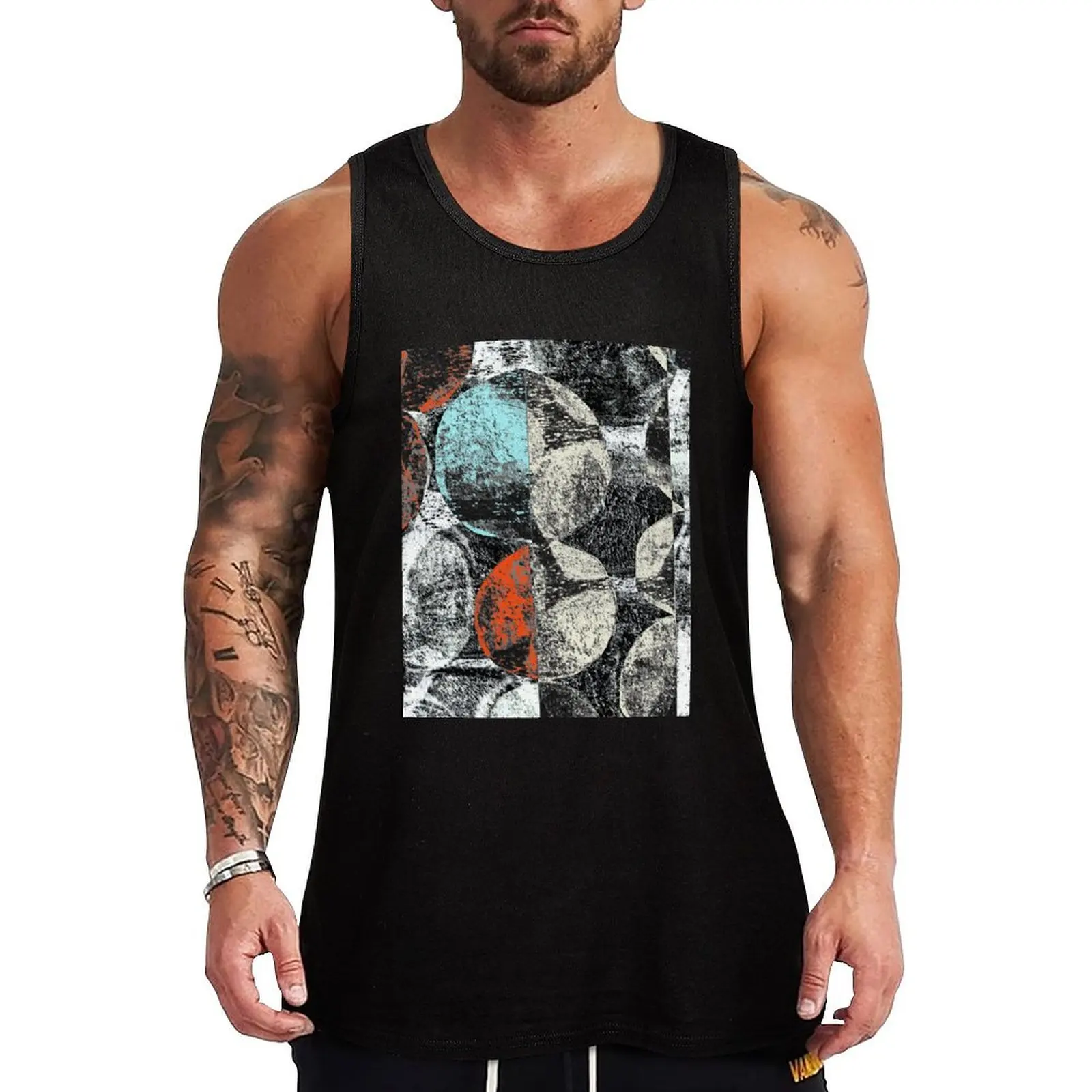 

dots Tank Top anime t-shirts singlet for men sleeveless gym shirt man fitness