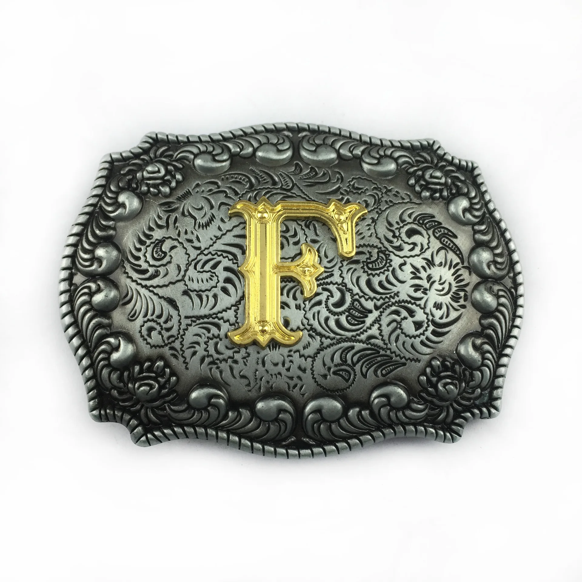 Big button head letter smooth buckle 26 English letter belt buckle fashion casual