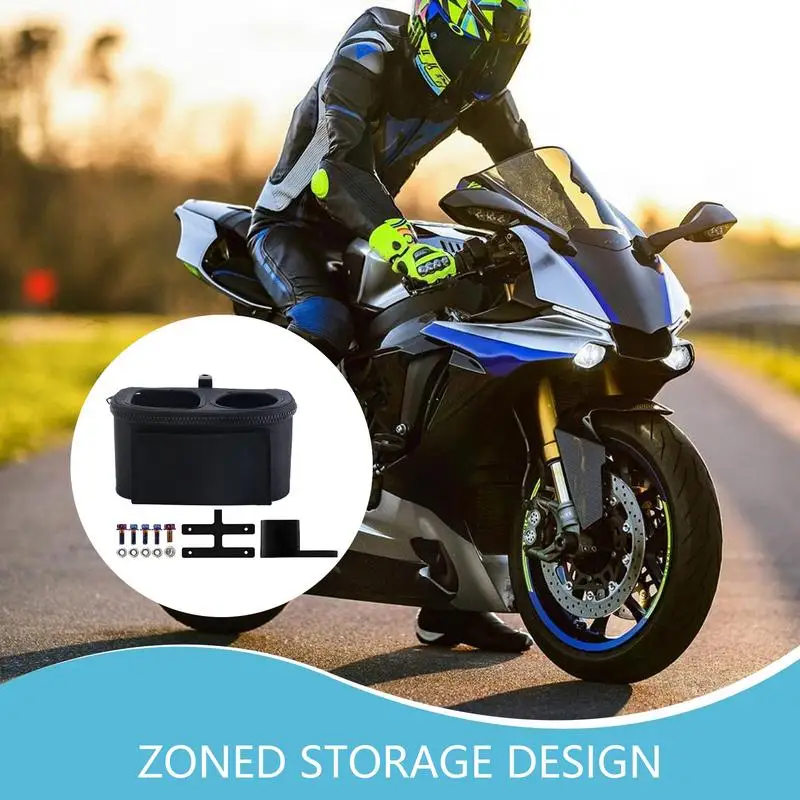 

Motorcycle Cup Holder Waterproof Oxford Bike Drink Holder Cycling Equipment For Handlebar Walker Tractor Mobility Fishing Hiking