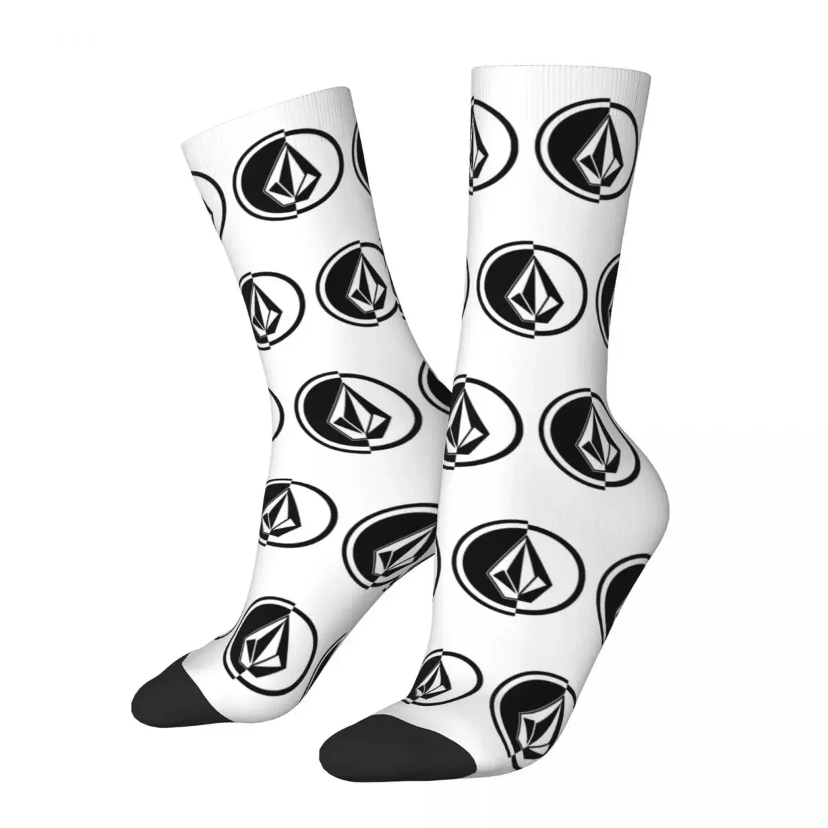 Volcom Logo Socks Harajuku Sweat Absorbing Stockings All Season Long Socks Accessories for Unisex Gifts