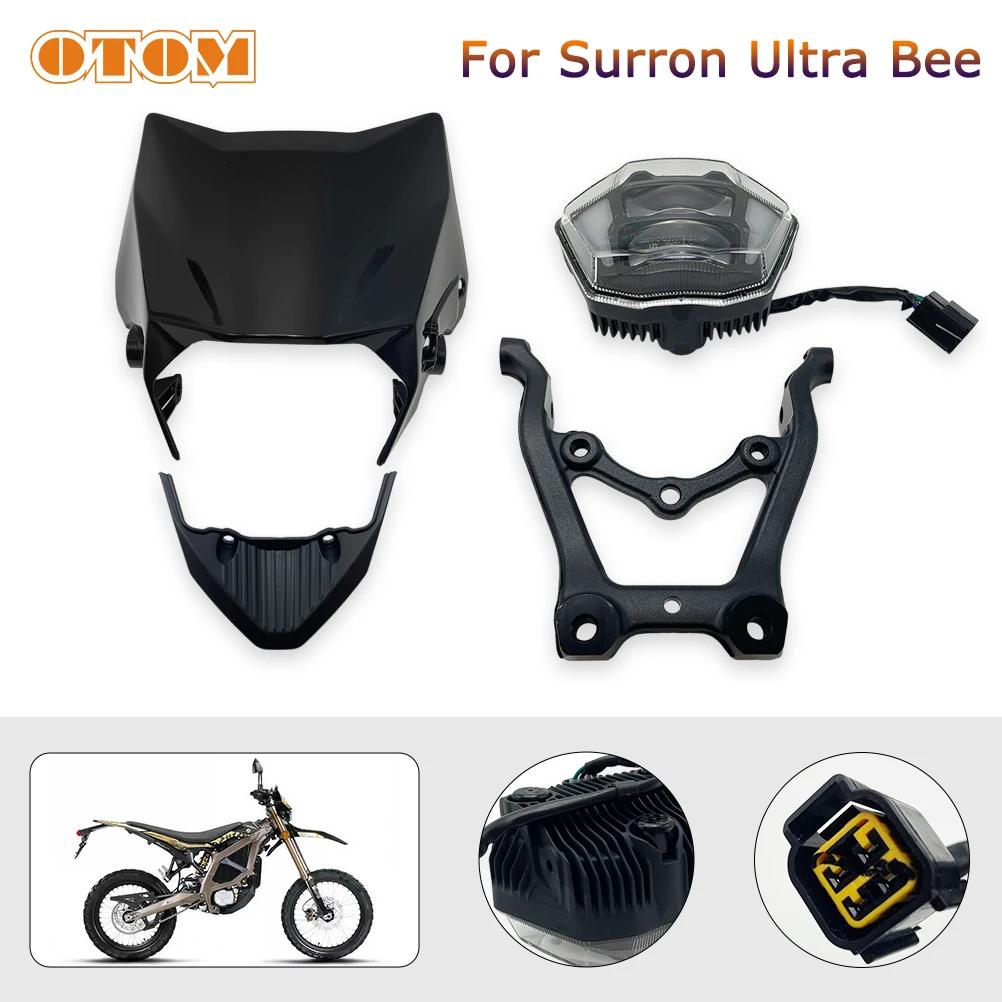 OTOM Motorcycle Headlight Bracket For Surron Ultra Bee Head Lamp Protector Front Lights Decorative Electric Dirt Bike Accessory