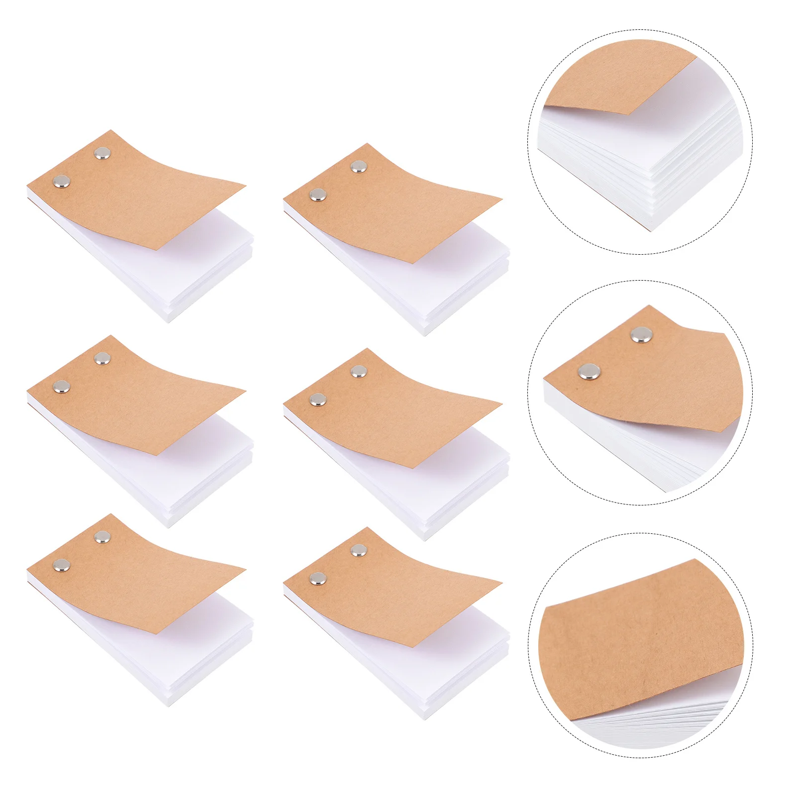 

6pcs Drawing Pad Premium Flipbook Paper Kit Sewn Binding Lay Flat Pages For Animation Sketch Book Multi-Function Household