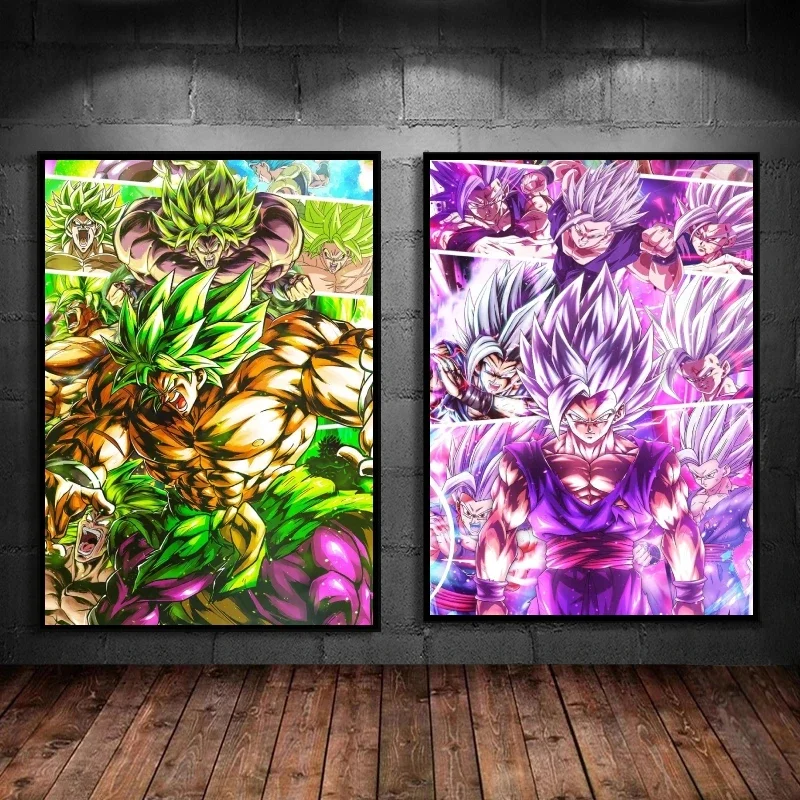 

Canvas Art Walls Dragon Ball Vegeta Painting Gifts Cartoon Character Picture Hanging Action Figures Modern Living Room Poster