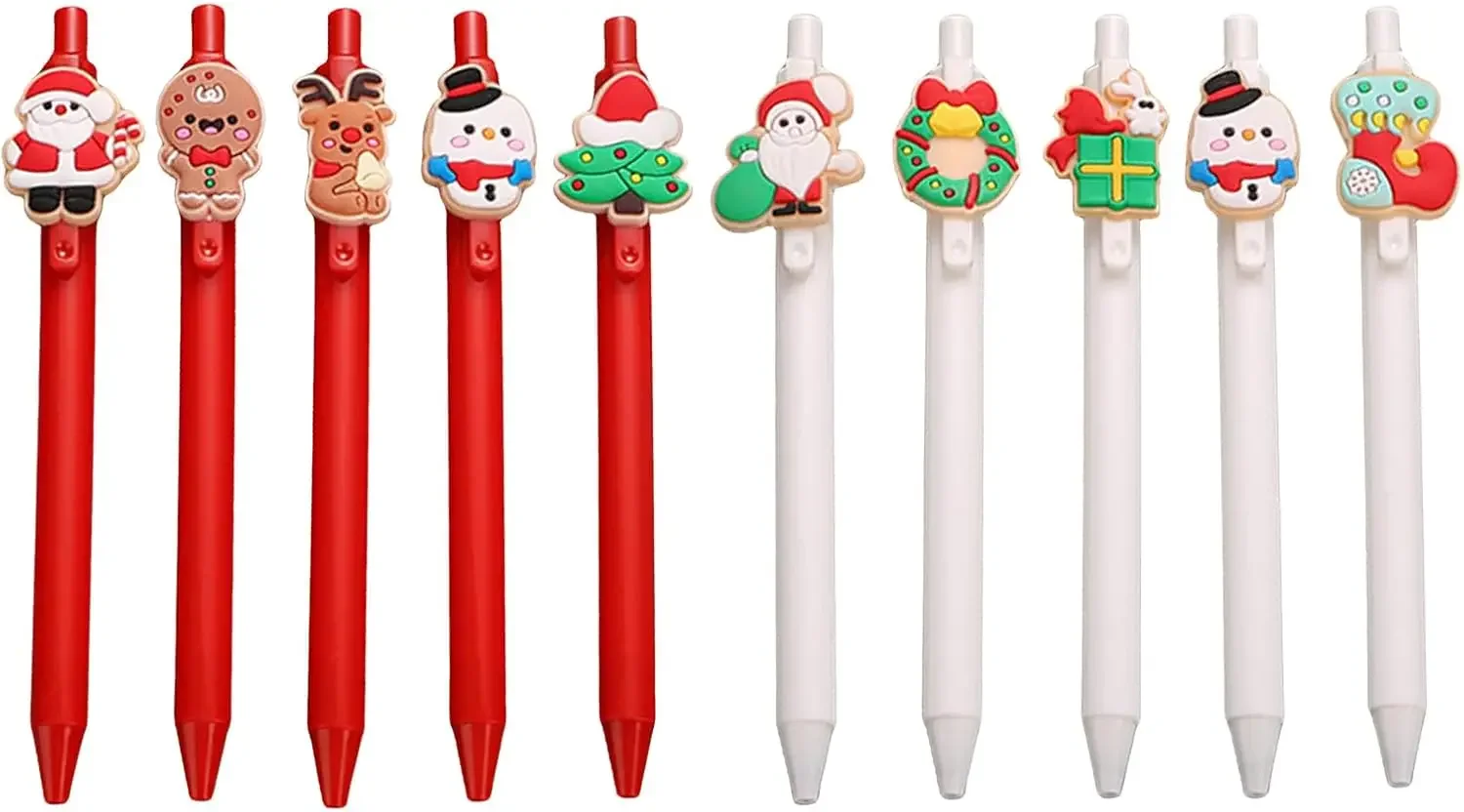 12 Pcs Lovely Santa Gel Pen 0.5mm Neutral Pen Smooth Writing Tools Christmas Stationery