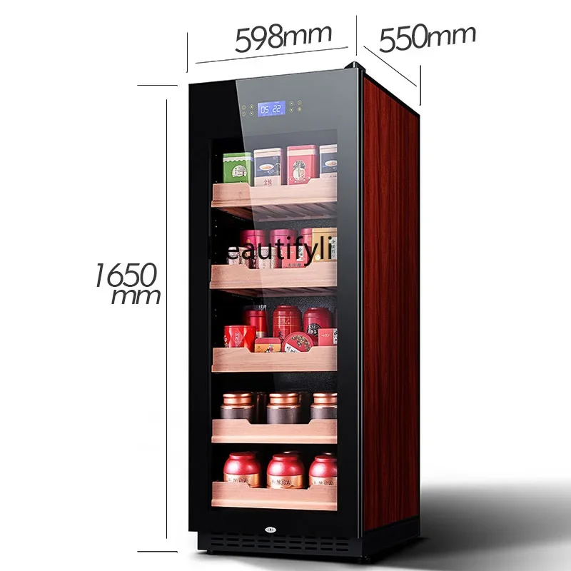 

A61 Tea refrigerated and fresh-keeping constant temperature wine cabinet ice bar household living room beverage dry goods